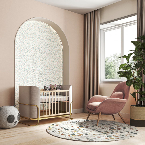 Обои виниловые Kerama Marazzi Семинато мотив, черно-белый, KM7304