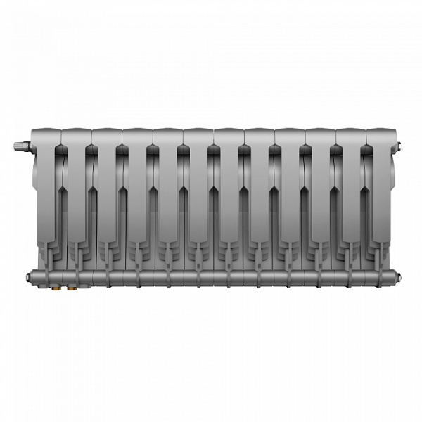 Радиатор биметаллический Royal Thermo BiLiner 350 /Silver Satin - 12 секций, серебристый, RTBSS35012