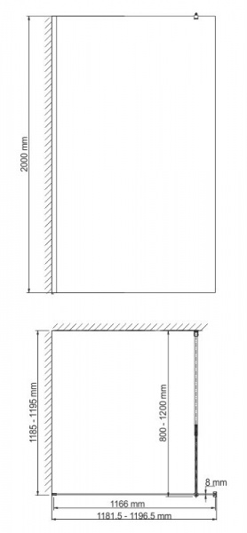 Душевая перегородка WasserKRAFT Rossel, 28W40