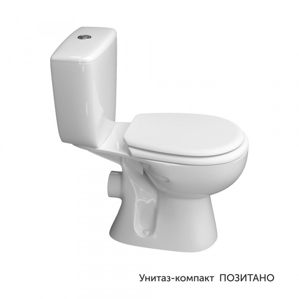 Унитаз-компакт Керамин Позитано Алкапласт с жестким сиденьем, белый, CS00076903