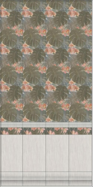 Бордюр Багет Kerama Marazzi Пальмовый лес синий 25x5,5 BLE012