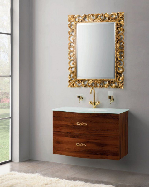 Тумба для раковины Cezares PETALO-900 PETALO-900-2C-SO-RC-P Rovere Ciliegio