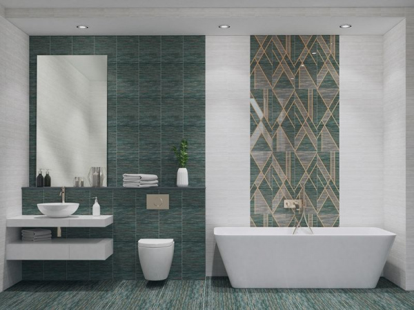 Керамическая плитка настенная Eletto Ceramica TESSUTO GREEN ARTE 25,1*70,9 1с, 507721101
