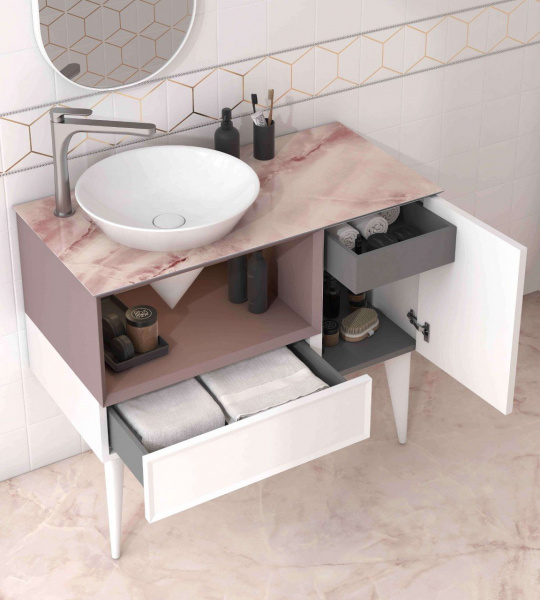 Круглая полка Kerama Marazzi Cono/Коно ониче розовый, CO4.VT278\431