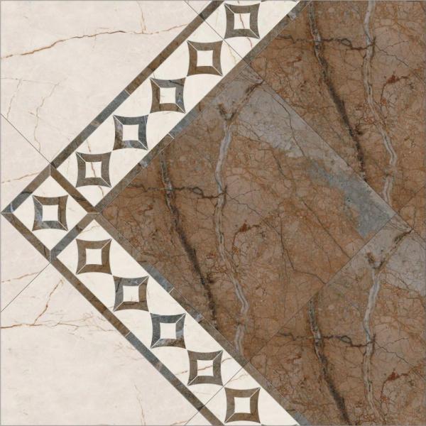 Керамическая плитка напольная Kerama Marazzi Милан Театро 50,2x50,2 коричневый, SG457802R
