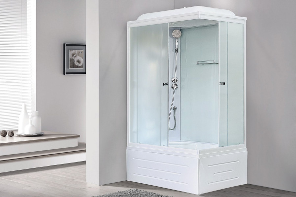 Гидромассажный бокс Royal Bath 120х80х217, белое/матовое стекло, белый профиль, левая, RB 8120BP5-WC