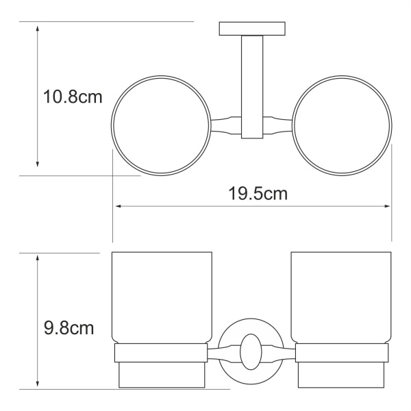 Стакан WasserKRAFT Rhein K-6200, K-6228D