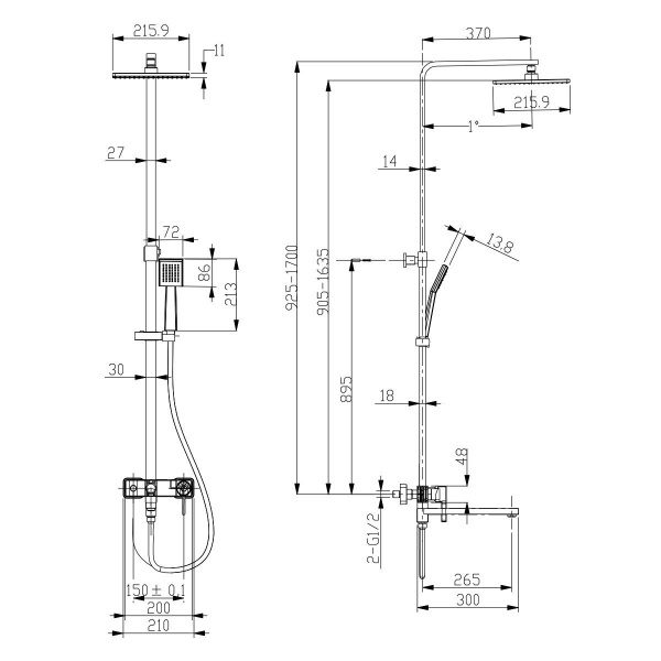 Душевая система Lemark Tropic, LM7004CS