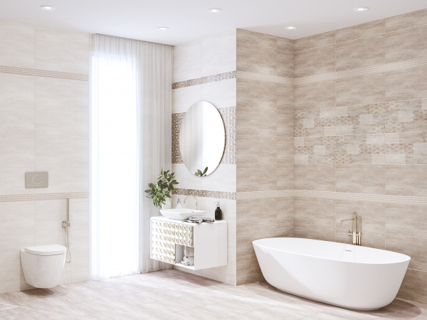 Керамическая настенная плитка Azori Pandora Crema 31.5*63 505751201
