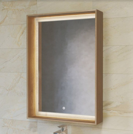 Зеркало Raval Frame 75 Дуб трюфель с подсветкой (сенсор), Fra.02.75/DT