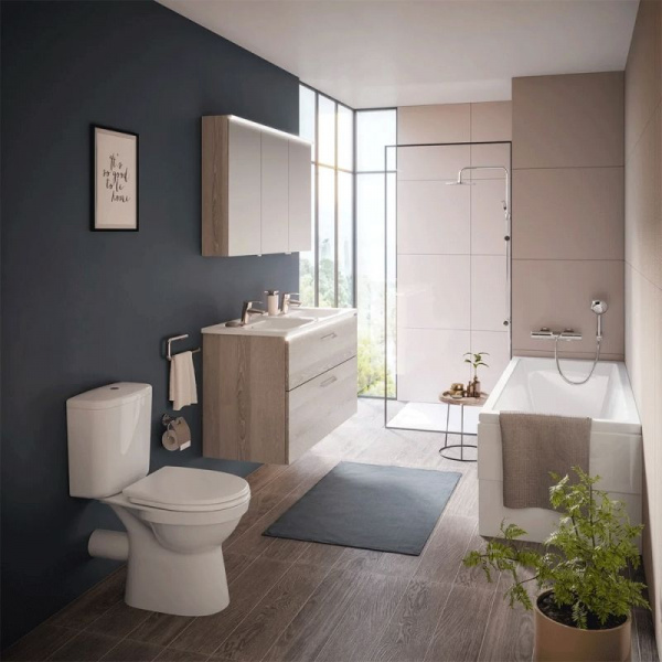 Унитаз-компакт Vitra Norm Eisberg, c функцией биде, с крышкой термопласт, микролифт, белый, 9844B099