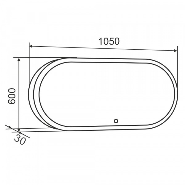 Зеркало Aqua de Marco Флай 105*60 см, с LED-подсветкой, сенсорный выключатель, Fly105/60
