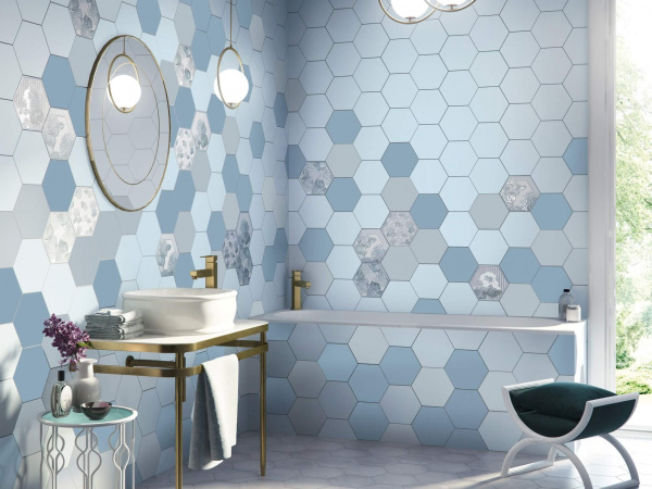 Плитка настенная Kerama Marazzi Аньет 20х23,1 голубой тёмный 24007