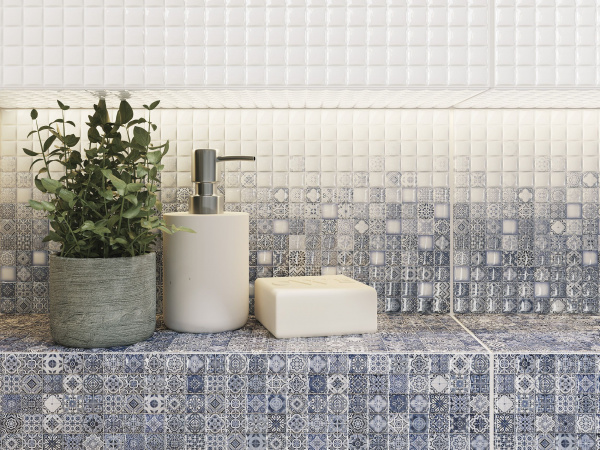 Керамическая плитка настенная Cersanit Хаммам (Hammam) рельеф многоцветный 20х44 12162