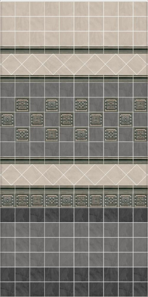 Полотно Kerama Marazzi Дегре серый, 30х40 из 12 частей 9,9х9,9 1299