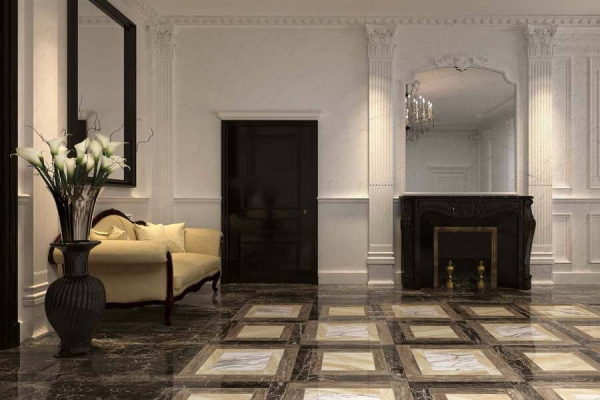 Вставка напольная Atlas Concorde Supernova Marble Woodstone Champagne Bottone Lappato 7,3х7,3х1