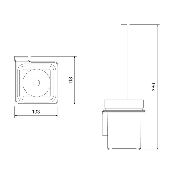 Ерш IDDIS Slide, графитовый матовый, стекло матовое, SLIGMG0i47