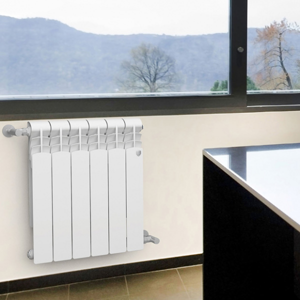 Радиатор биметаллический Royal Thermo Revolution Bimetall 350 - 10 секций, белый, RTRB35010