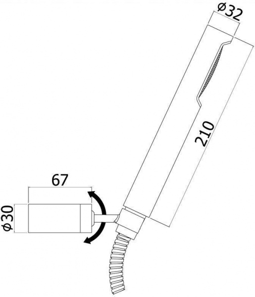 Ручной душ Paffoni Birillo ZDUP036NO