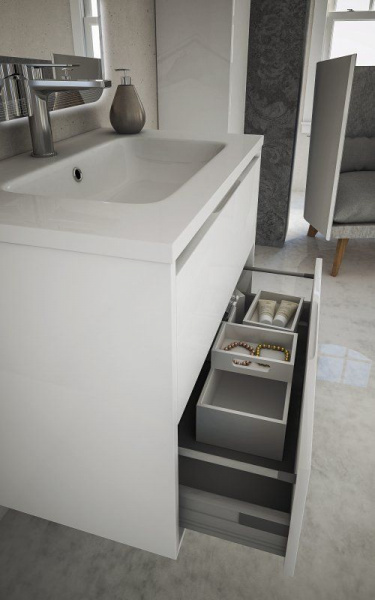 Тумба для раковины Cezares GLASS 60 60х46, 41791 Bianco Lucido