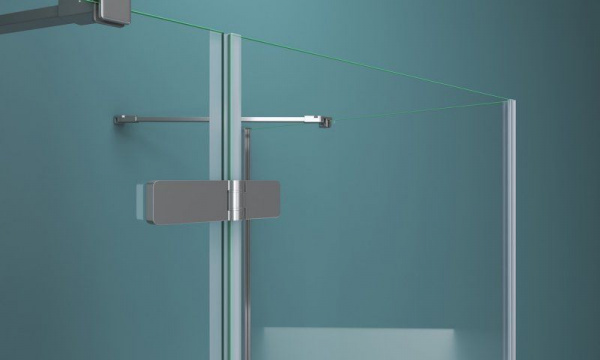 Душевая кабина BelBagno Kraft 1000x900x1950, прозрачн стекло, хром левый, KRAFT-AH-12-100/90-C-Cr-L