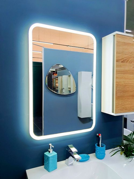 Зеркало Aqua de Marco Марони 55*80 см, с LED-подсветкой, сенсорный выключатель, Mar55/80