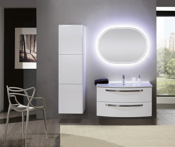 Тумба для раковины подвесная Cezares COMFORT 101 с двумя выдвижными ящиками 100x54x55, 54281 Bianco
