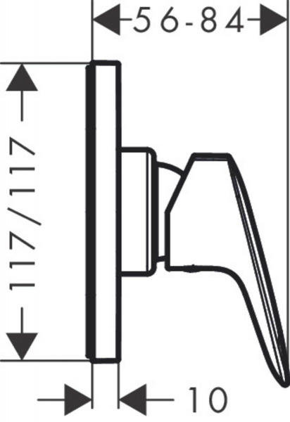 Набор с гигиеническим душем Hansgrohe Logis, хром/белый, CS00053218
