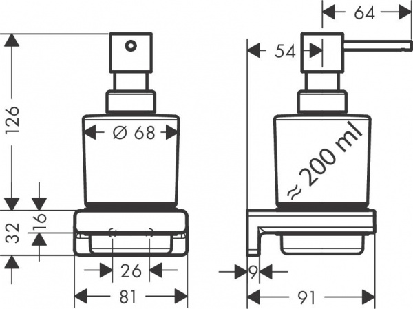 Диспенсер жидкого мыла Hansgrohe AddStoris, хром, 41745000