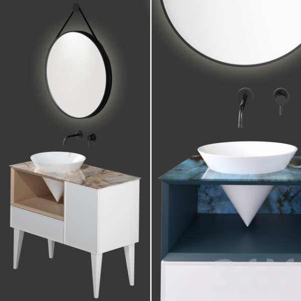 Столешница Kerama Marazzi Cono/Коно ониче синий, CO2.SG567502R\97