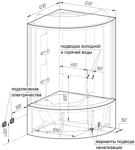 Гидромассажный бокс Radomir «ЛАУРА»