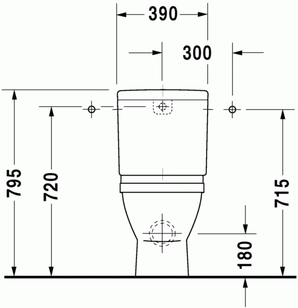 Унитаз напольный под бачок  Duravit Starck 3, 0126090000