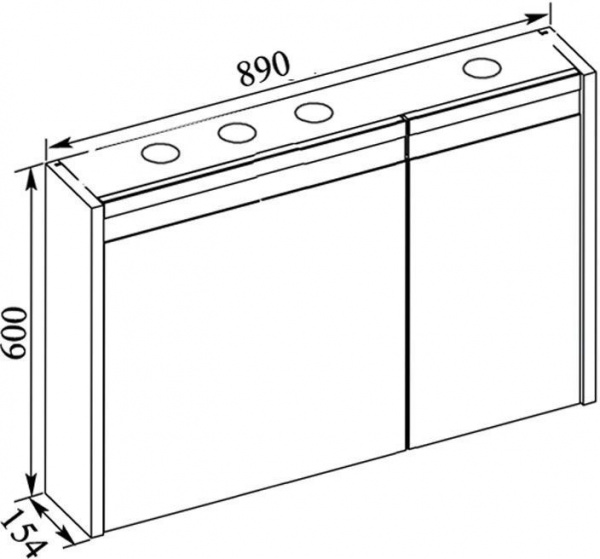Зеркало-шкаф Aquanet Лайн 90 L белый