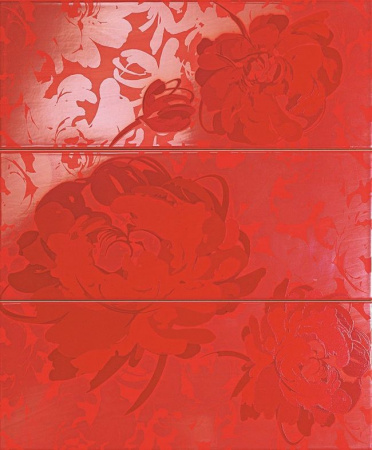 Декор панно настенный Atlas Concorde Desire Red Flower С3 (компл.-3шт) 60х50х0,8