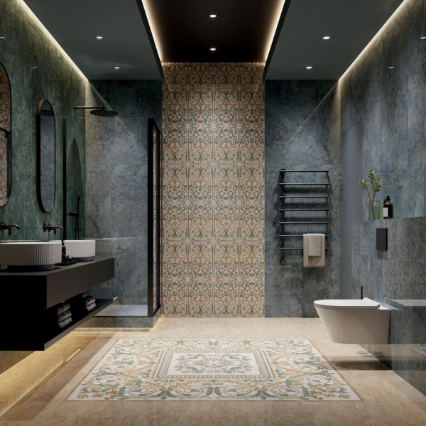 Бордюр Kerama Marazzi Эвора зеленый глянц 30х2,5, SPA054R