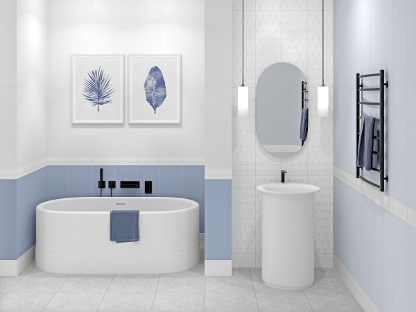 Настенный бордюр Meissen Keramik Trendy  белый 15x25 TY1U052