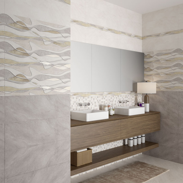 Керамическая плитка настенная Alma Ceramica рельефная Риалто / Rialto 246*740*9, TWU12RLT18R