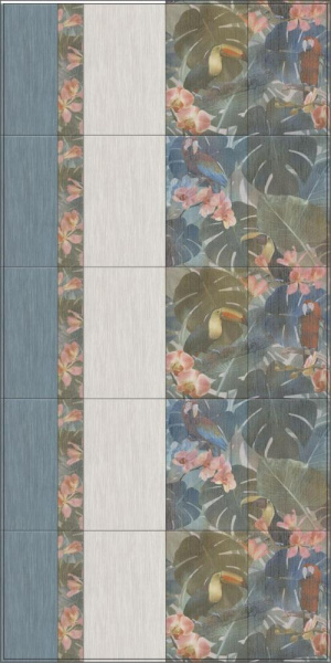 Плитка настенная Kerama Marazzi Пальмовый лес синий 25x40, 6369