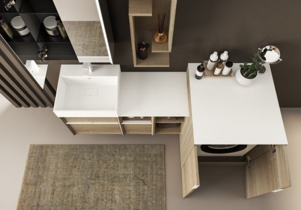 Полка Cezares SPACE подвесная, 30x20x75, 55047 Spatolato bianco