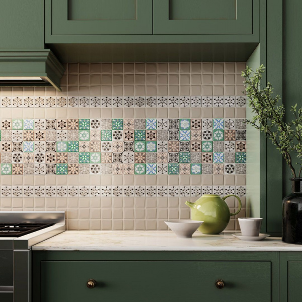 Вставка Kerama Marazzi Анвер 11 4,85x4,85 коричневый, OS\C177\21052