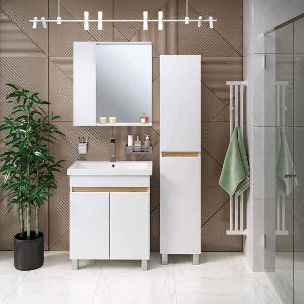 Тумба под раковину Aqua de Marco Сидней, 70 см, 2 двери, белый, 2070WCSYD