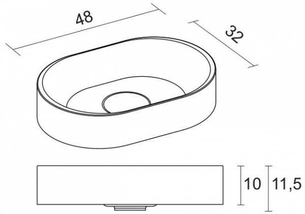 Раковина Riho ESSENCE W 32х48х11,5, F70101