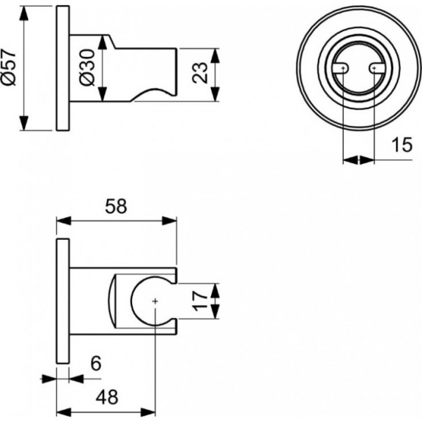 Держатель ручного душа Ideal Standard IdealRain, черный, BC806XG