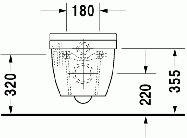 Унитаз подвесной Duravit Starck 3, 2225090000