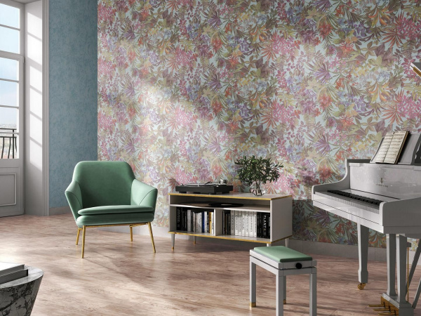 Обои виниловые Kerama Marazzi Джангл мотив, бежевый, KM5902