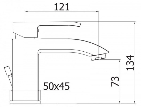 Смеситель для раковины Cezares LIVELLO-LSM1-01-W0, LIVELLO-LSM1-01-W0