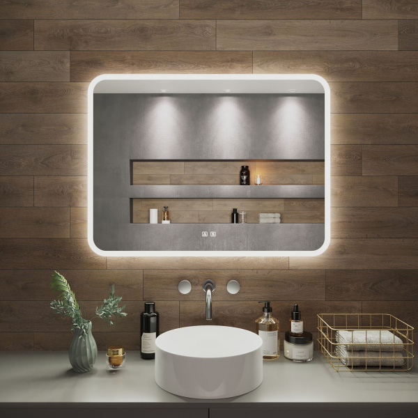 Зеркало Aqua de Marco Амазон Мюзик 91.5*68.5 см, с LED-подсветкой, Bluetooth, динамики, антизапотева