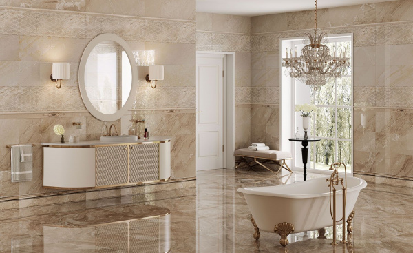 Керамическая плитка настенная Eurotile Ceramica ECLIPSE LIGHT BEIGE 29,5х89,5, 620 ECP1BG