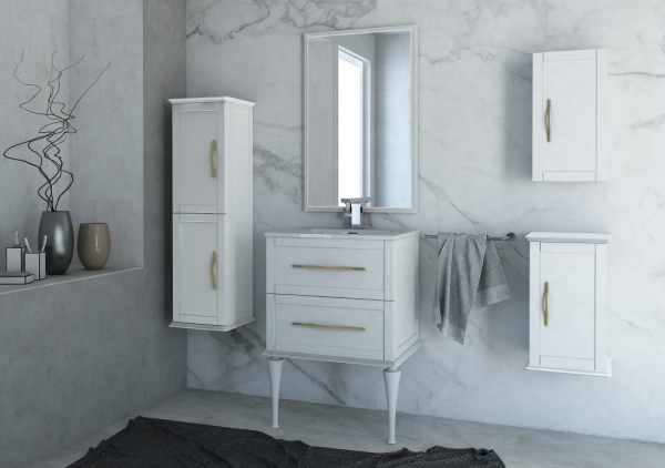 Шкаф-колонна подвесная Cezares TIFFANY 60 реверсивная, 34x32x114, 54963 Bianco opaco