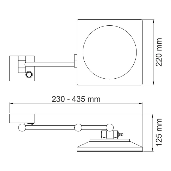 Косметическое зеркало WasserKRAFT , K-1008